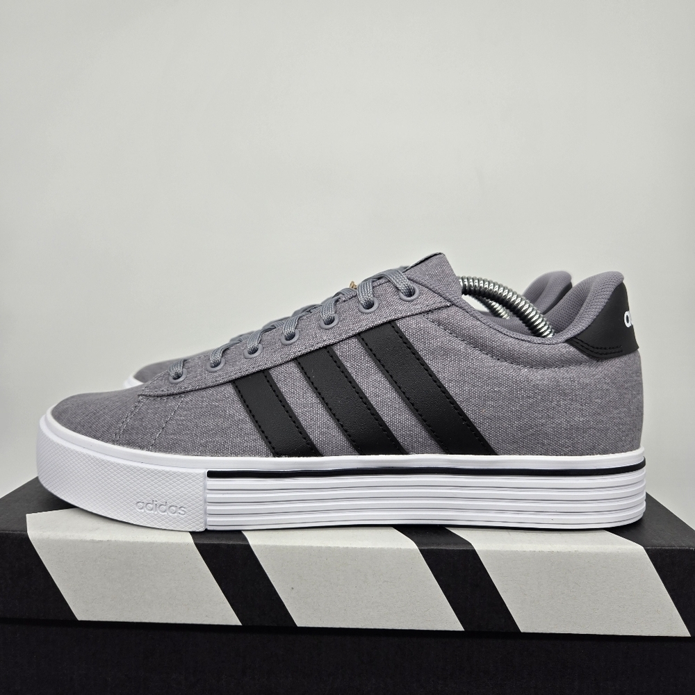 New adidas Daily 4.0 Grey Core Black Men's Shoes Size 9.5